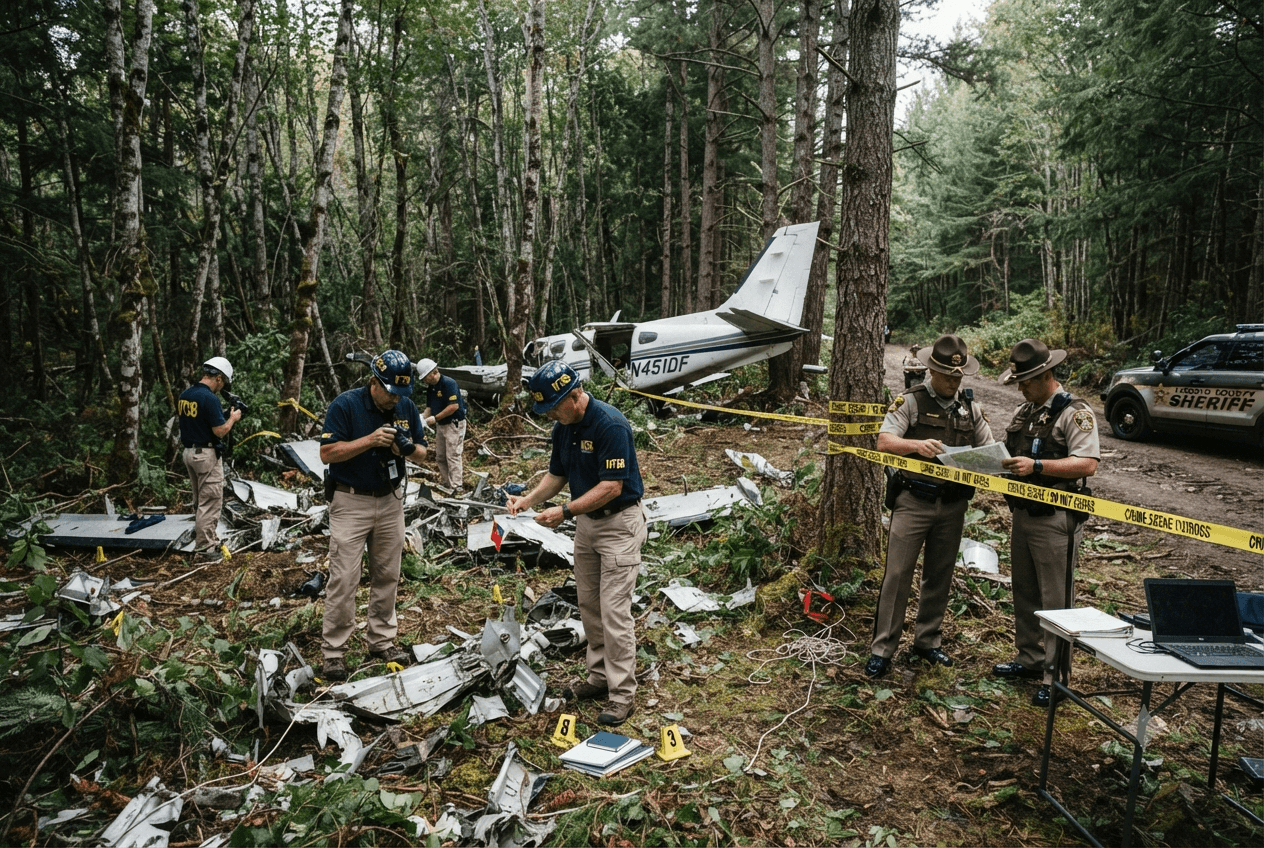 Airfield Crash Investigation: Two Dead Following Downed Light Aircraft Incident in Rural Sector Airfield Crash Investigation: Two Dead Following Downed Light Aircraft Incident in Rural Sector