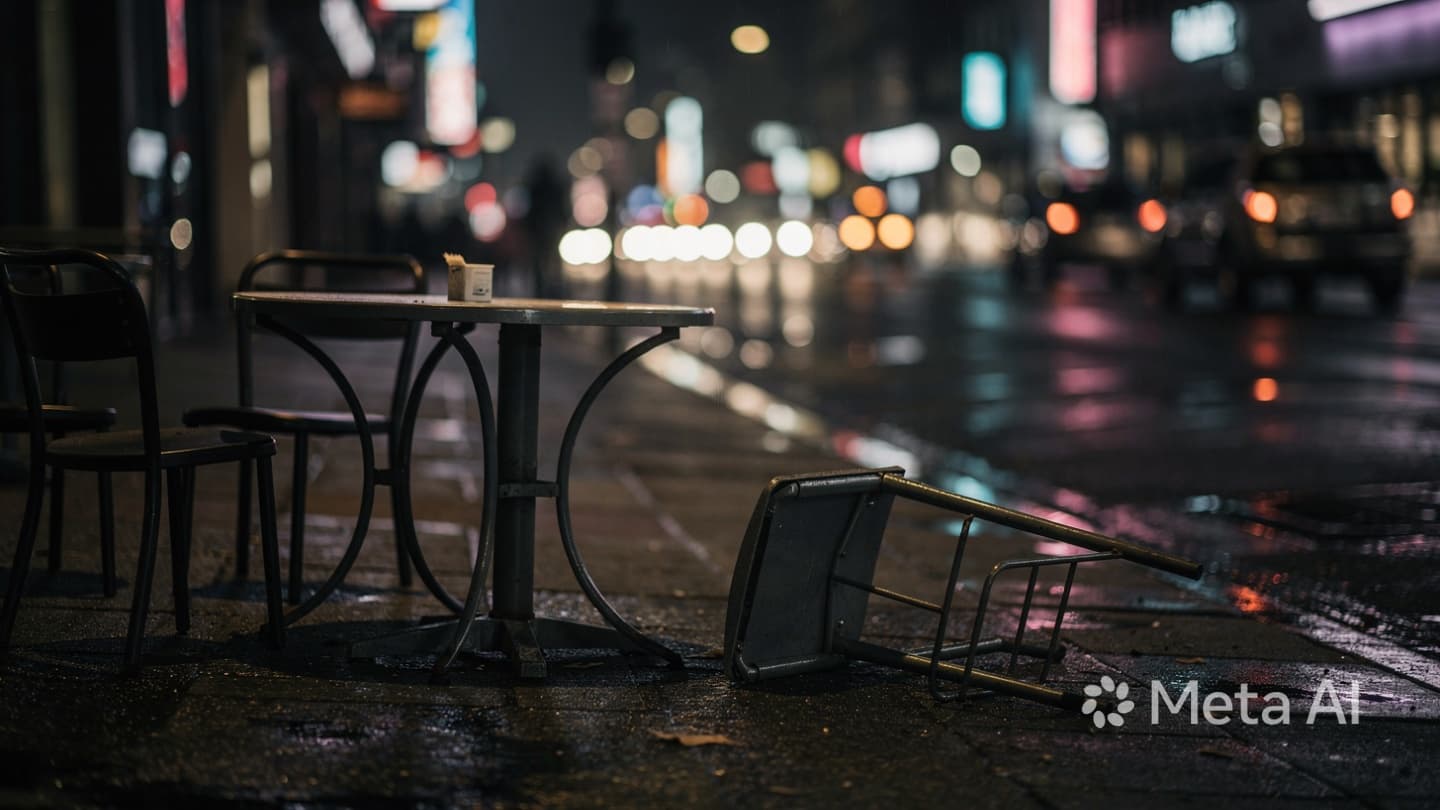 When the Laughter of the Cafe Fades Into the Sharp Coldness of a Blade When the Laughter of the Cafe Fades Into the Sharp Coldness of a Blade