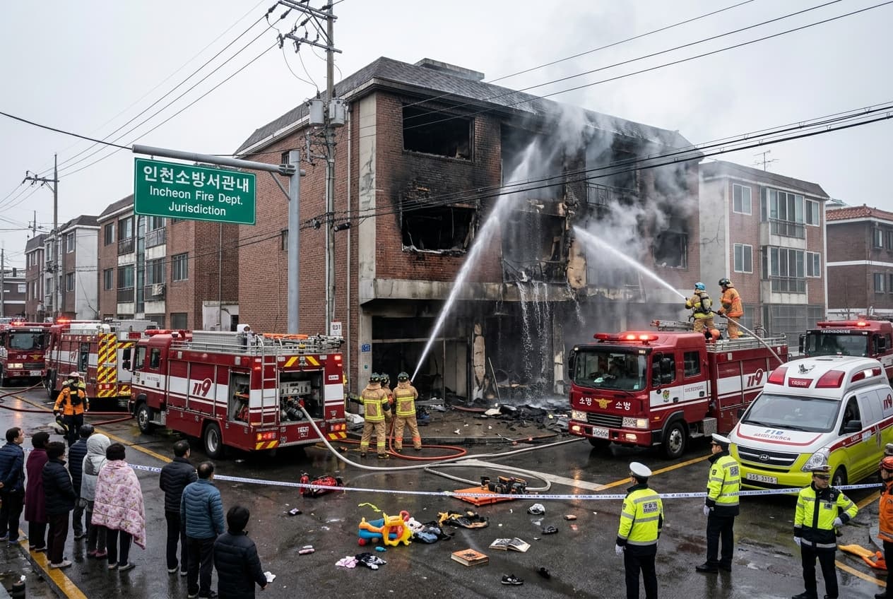 Residential Fire In Incheon Multi-Family Unit Kills Two, Injures Neighbors, Destroys Homes Residential Fire In Incheon Multi-Family Unit Kills Two, Injures Neighbors, Destroys Homes