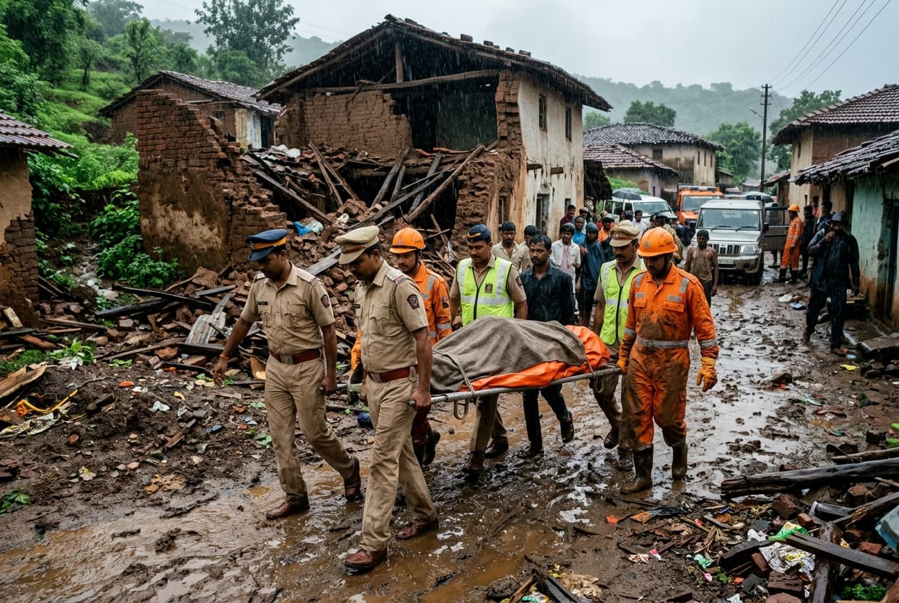 Six Dead as Torrential Downpour Brings Down House Roof in Northern India, Buries Family Overnight Six Dead as Torrential Downpour Brings Down House Roof in Northern India, Buries Family Overnight