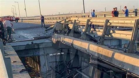 Ukraine Says It Struck Russian Railway Bridge and Military Supply Sites Ukraine Says It Struck Russian Railway Bridge and Military Supply Sites