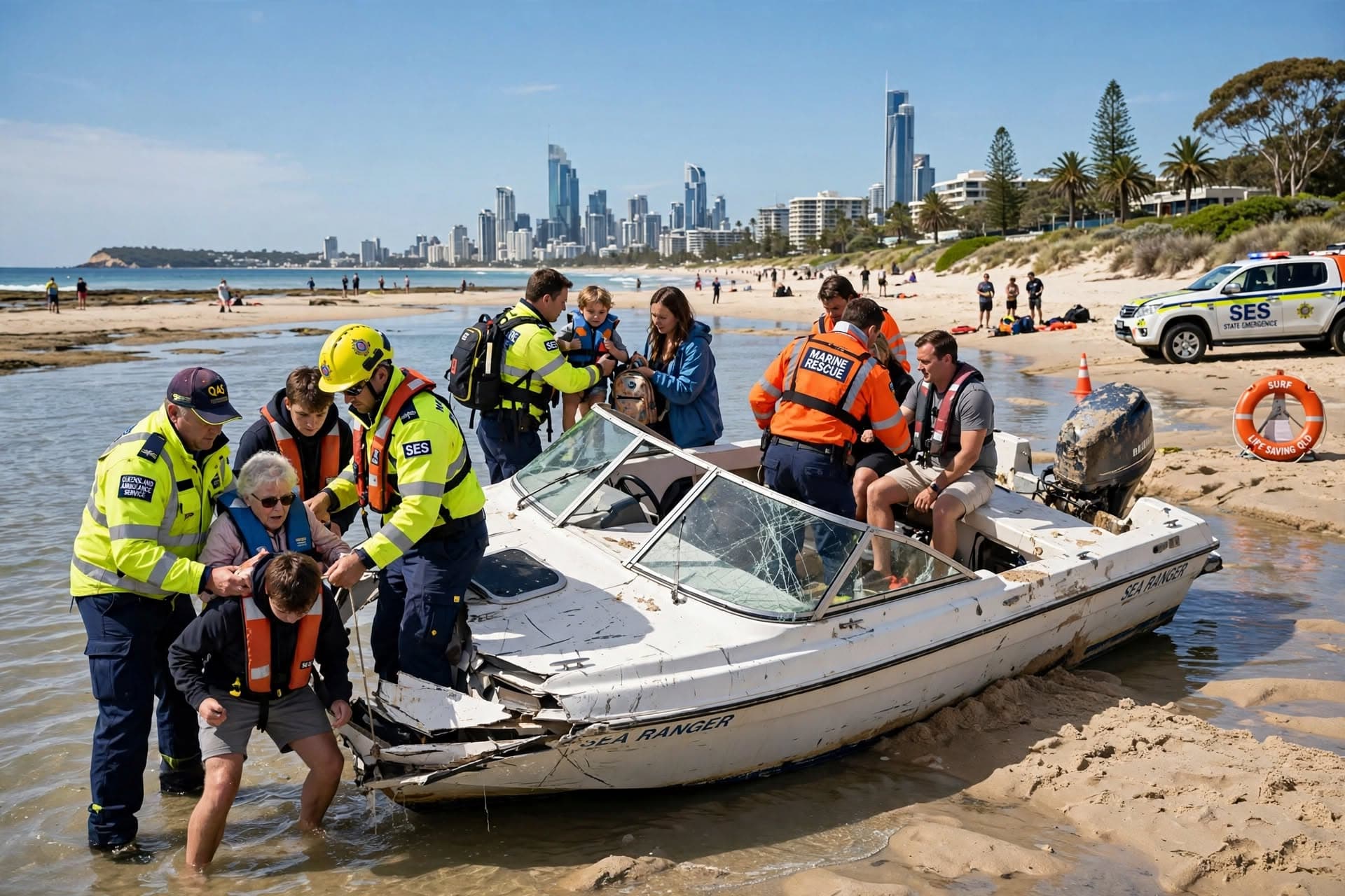 Five Tourists Hospitalized After Speedboat Crash Near Gold Coast, Emergency Crews Rush In Five Tourists Hospitalized After Speedboat Crash Near Gold Coast, Emergency Crews Rush In