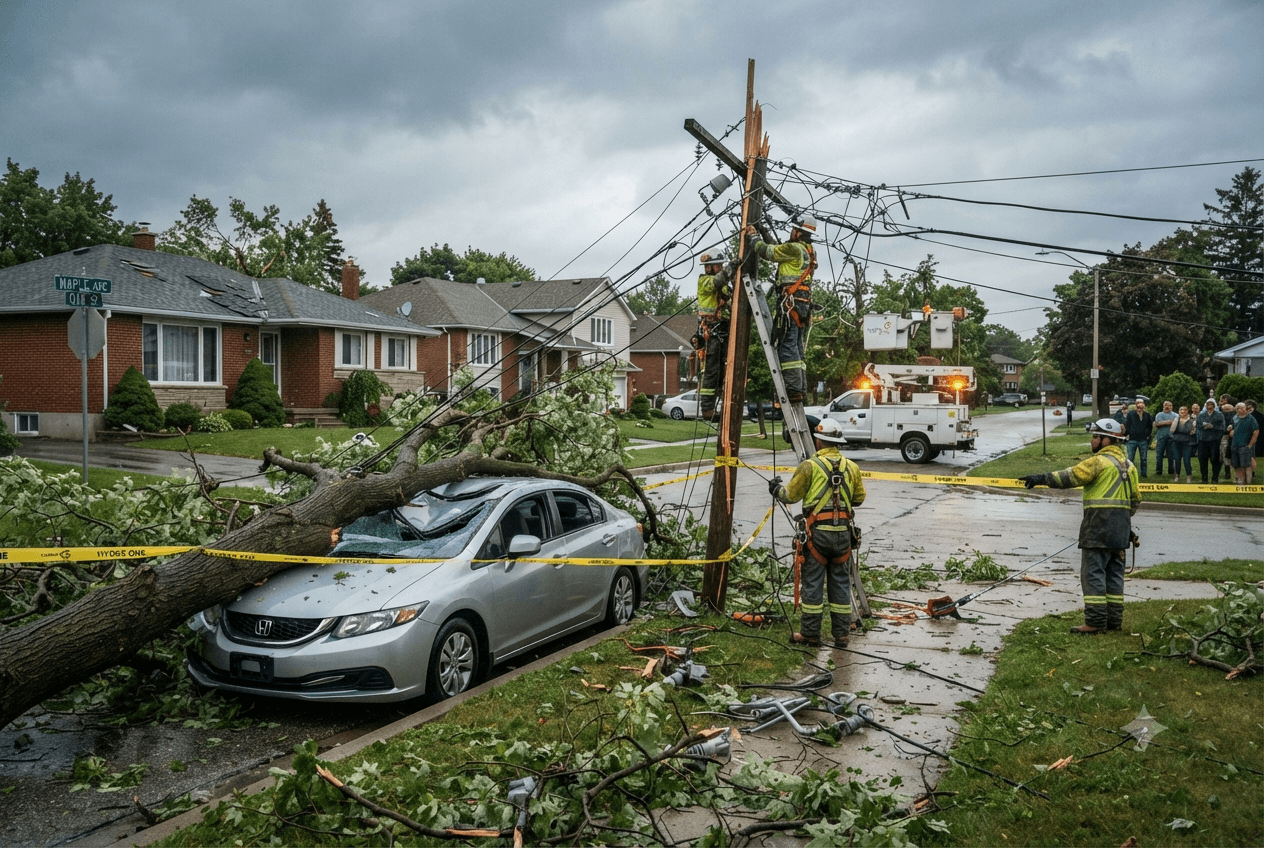 Severe Thunderstorm Crisis: Ontario Storms and Destructive Winds Leave Thousands Without Power Severe Thunderstorm Crisis: Ontario Storms and Destructive Winds Leave Thousands Without Power