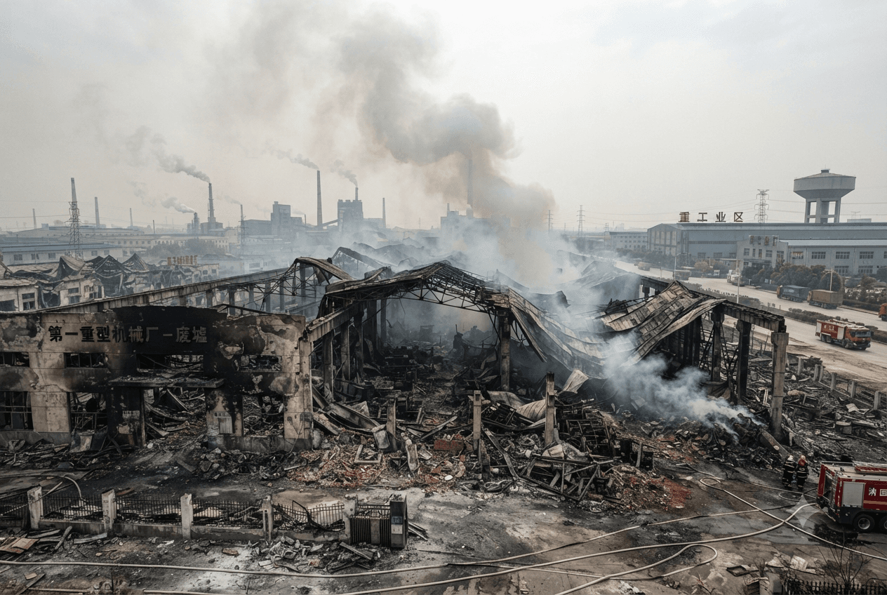 Fatal Factory Fire: Twenty-Eight Confirmed Dead Following Inferno At Huiteng Shoe Plant In China Fatal Factory Fire: Twenty-Eight Confirmed Dead Following Inferno At Huiteng Shoe Plant In China