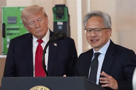 Jensen Huang Puts Trump on Speakerphone to Dismiss Fears of Robot Takeover Jensen Huang Puts Trump on Speakerphone to Dismiss Fears of Robot Takeover
