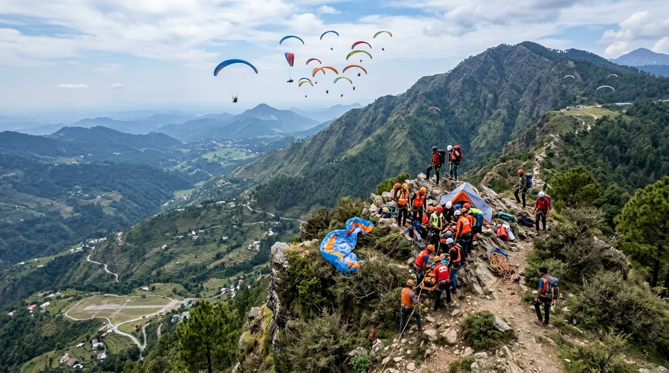 Bulgarian Pilot Killed, British National Rescued After Paraglider Crash Near Dharamshala, Himalayan Winds Blamed Bulgarian Pilot Killed, British National Rescued After Paraglider Crash Near Dharamshala, Himalayan Winds Blamed
