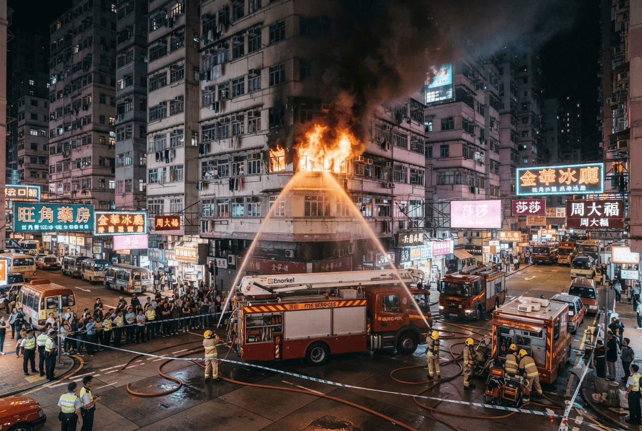 Residential Fire Disaster Unfolds: One Dead And Eight Hospitalized After High-Rise Blaze In Mong Kok Residential Fire Disaster Unfolds: One Dead And Eight Hospitalized After High-Rise Blaze In Mong Kok
