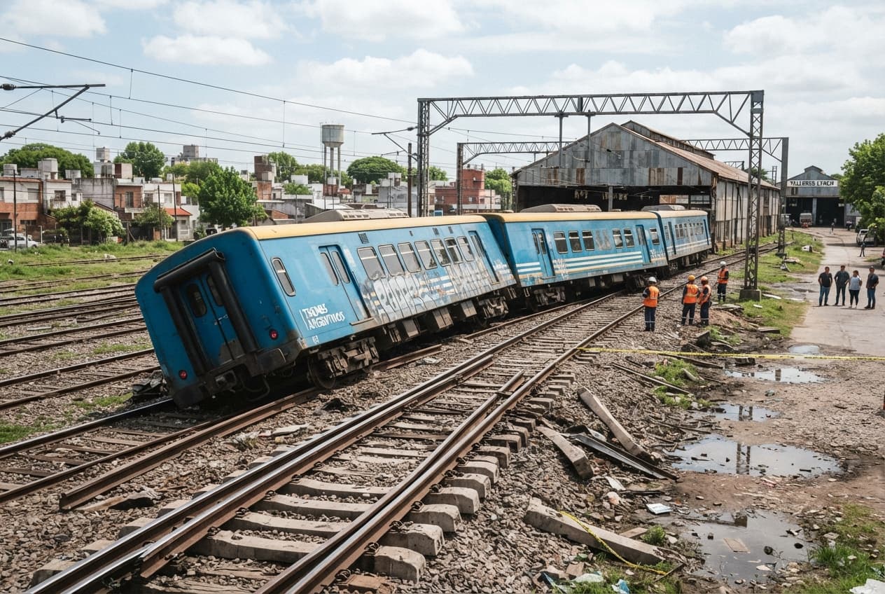 Suburban Train Derails Near Buenos Aires: Rail Crash Leaves Two Dead and Several Injured Today Suburban Train Derails Near Buenos Aires: Rail Crash Leaves Two Dead and Several Injured Today
