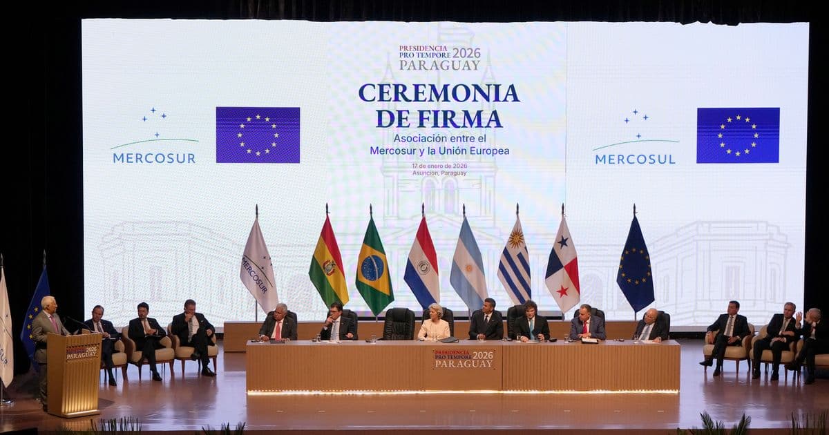 European Union and Mercosur Bloc of South American Nations Sign Landmark Free Trade Agreement European Union and Mercosur Bloc of South American Nations Sign Landmark Free Trade Agreement