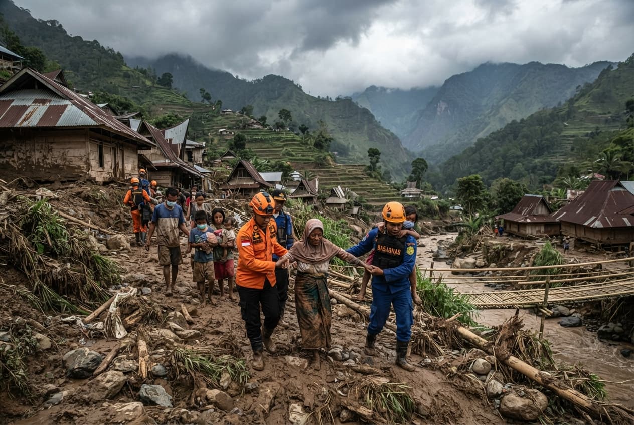 Flash Flood Tragedy: Rapid Waters Swep Through Highland Village, Causing Two Deaths in Sumatra Flash Flood Tragedy: Rapid Waters Swep Through Highland Village, Causing Two Deaths in Sumatra