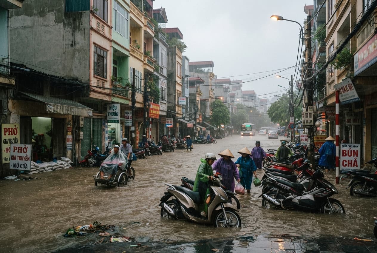 Northern Vietnam Faces Severe Flooding: Heavy Monsoon Rains and Landslides Leave Three Dead Today Northern Vietnam Faces Severe Flooding: Heavy Monsoon Rains and Landslides Leave Three Dead Today