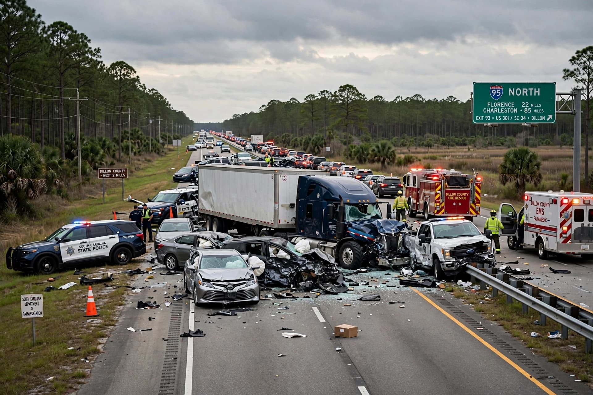A Busy Interstate Becomes a Scene of Rescue and Recovery A Busy Interstate Becomes a Scene of Rescue and Recovery