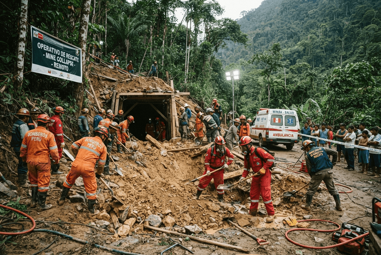 Mining Disaster: Illegal Mining Tunnel Collapse in Madre de Dios Traps and Kills Gold Miners Mining Disaster: Illegal Mining Tunnel Collapse in Madre de Dios Traps and Kills Gold Miners