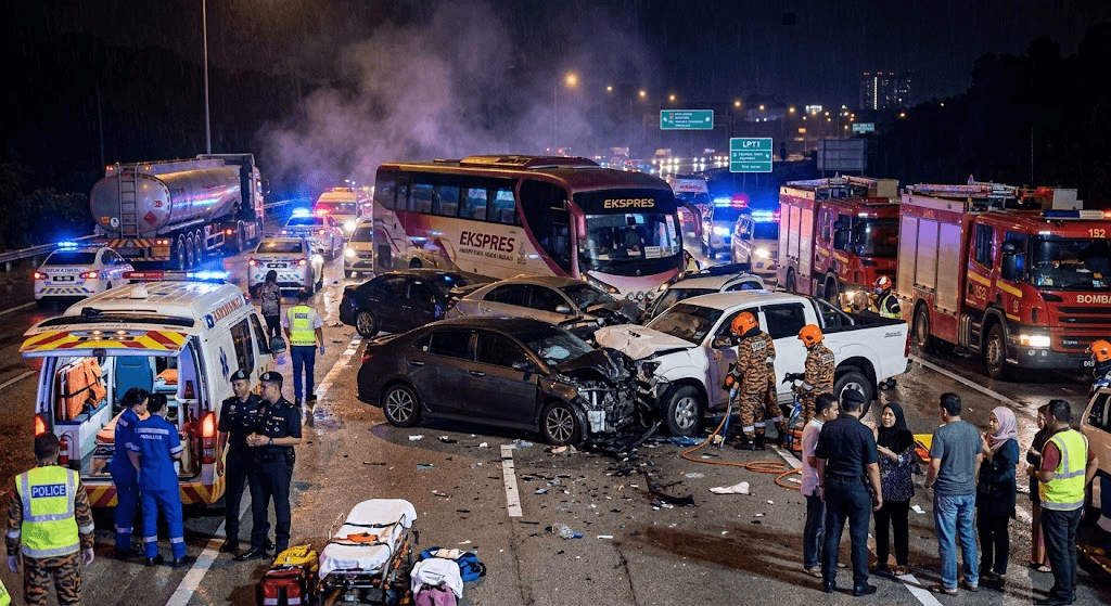 Tragic Highway Multi-Vehicle Pileup: 4 Dead in 11-Car Crash on East Coast Expressway Tragic Highway Multi-Vehicle Pileup: 4 Dead in 11-Car Crash on East Coast Expressway