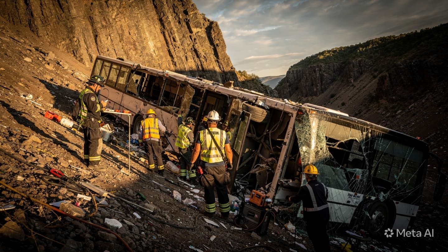 Magetan Bus Disaster: Three Confirmed Dead After Vehicle Plunges Into Deep Ravine in East Java Magetan Bus Disaster: Three Confirmed Dead After Vehicle Plunges Into Deep Ravine in East Java