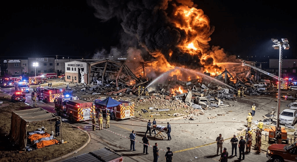 Tragedy in Sand Springs: Massive Explosion and Fireball at Business Complex Leaves 2 Dead Tragedy in Sand Springs: Massive Explosion and Fireball at Business Complex Leaves 2 Dead