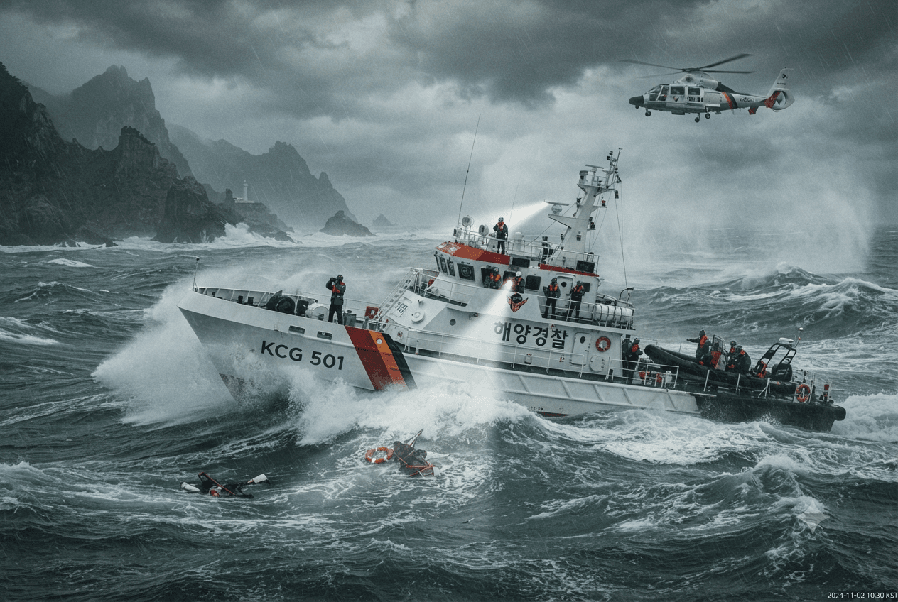 Maritime Disaster Off South Korea: Cargo Ship Collision Leaves Two Sailors Dead and Missing Maritime Disaster Off South Korea: Cargo Ship Collision Leaves Two Sailors Dead and Missing
