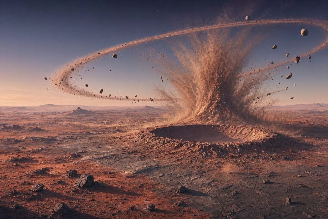 A giant impact may have created Mars’ two moons A giant impact may have created Mars’ two moons
