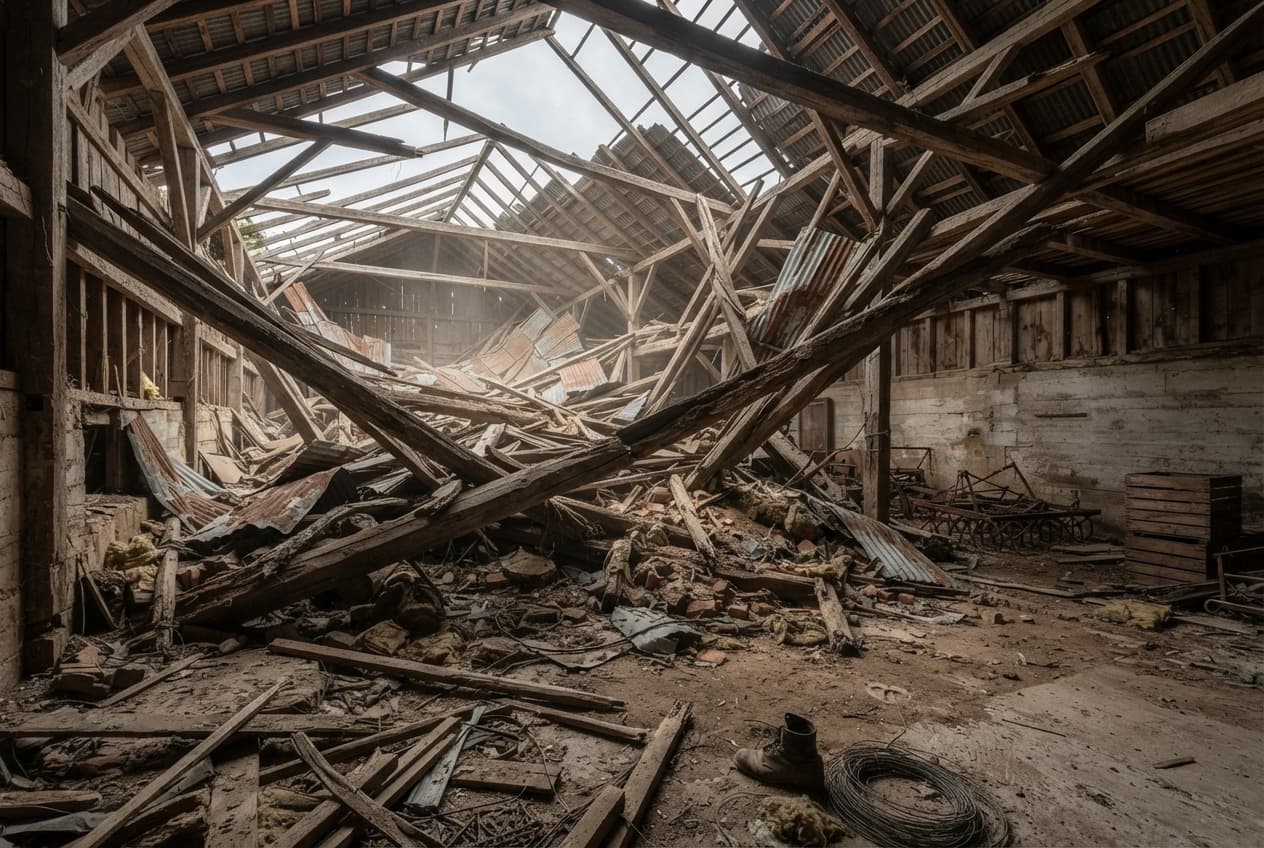 Yan'an Roof Collapse: Structural Failure at Old Agricultural Storage Warehouse Traps Workers and Kills Two Yan'an Roof Collapse: Structural Failure at Old Agricultural Storage Warehouse Traps Workers and Kills Two