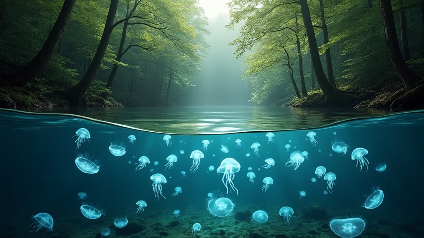 In a silent lake, life evolved along a path the world never saw In a silent lake, life evolved along a path the world never saw
