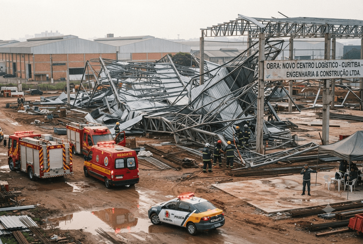 Curitiba Warehouse Disaster: Industrial Roof Collapse Kills Three Construction Workers During Remodeling Curitiba Warehouse Disaster: Industrial Roof Collapse Kills Three Construction Workers During Remodeling
