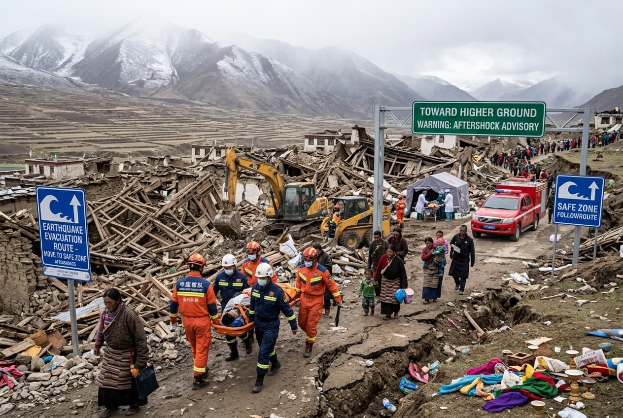 Tibetan Highland Communities Hit By 7.0 Magnitude Earthquake, Rescue Teams Race To Reach Nagqu Tibetan Highland Communities Hit By 7.0 Magnitude Earthquake, Rescue Teams Race To Reach Nagqu