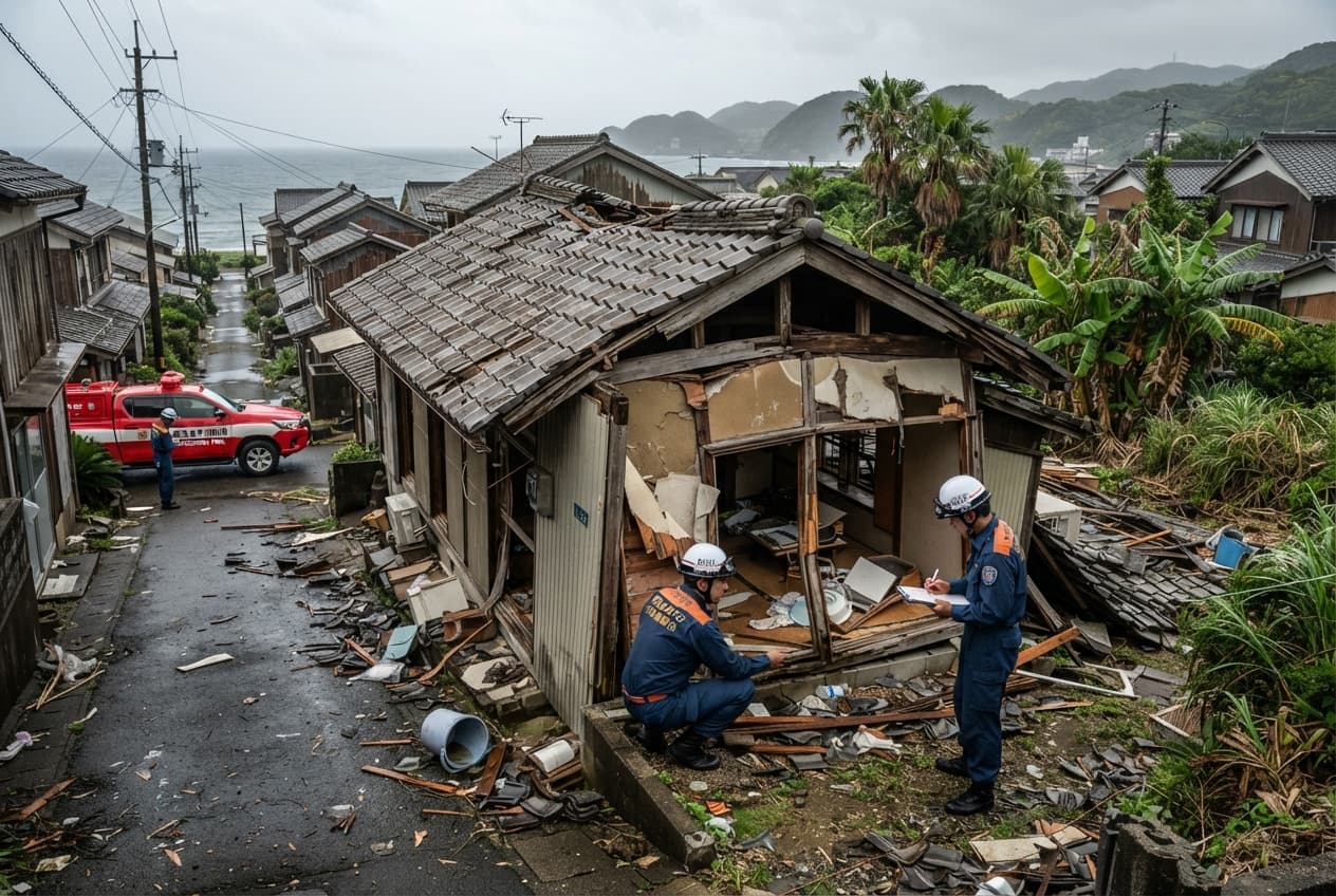 Powerful Typhoon Landfall, Japan: Three People Killed by Flying Debris and Structural Cave-Ins in Kyushu Powerful Typhoon Landfall, Japan: Three People Killed by Flying Debris and Structural Cave-Ins in Kyushu