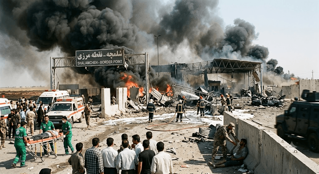 U.S. Missile Strike Explodes Across Iran-Iraq Border: 2 Dead, 11 Wounded at Key Crossing U.S. Missile Strike Explodes Across Iran-Iraq Border: 2 Dead, 11 Wounded at Key Crossing