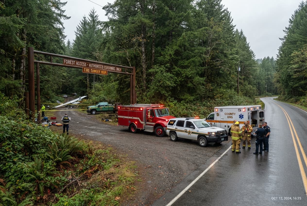 Forest Aviation Tragedy: Light Aircraft Crashes Shortly After Takeoff In Wooded Area Forest Aviation Tragedy: Light Aircraft Crashes Shortly After Takeoff In Wooded Area