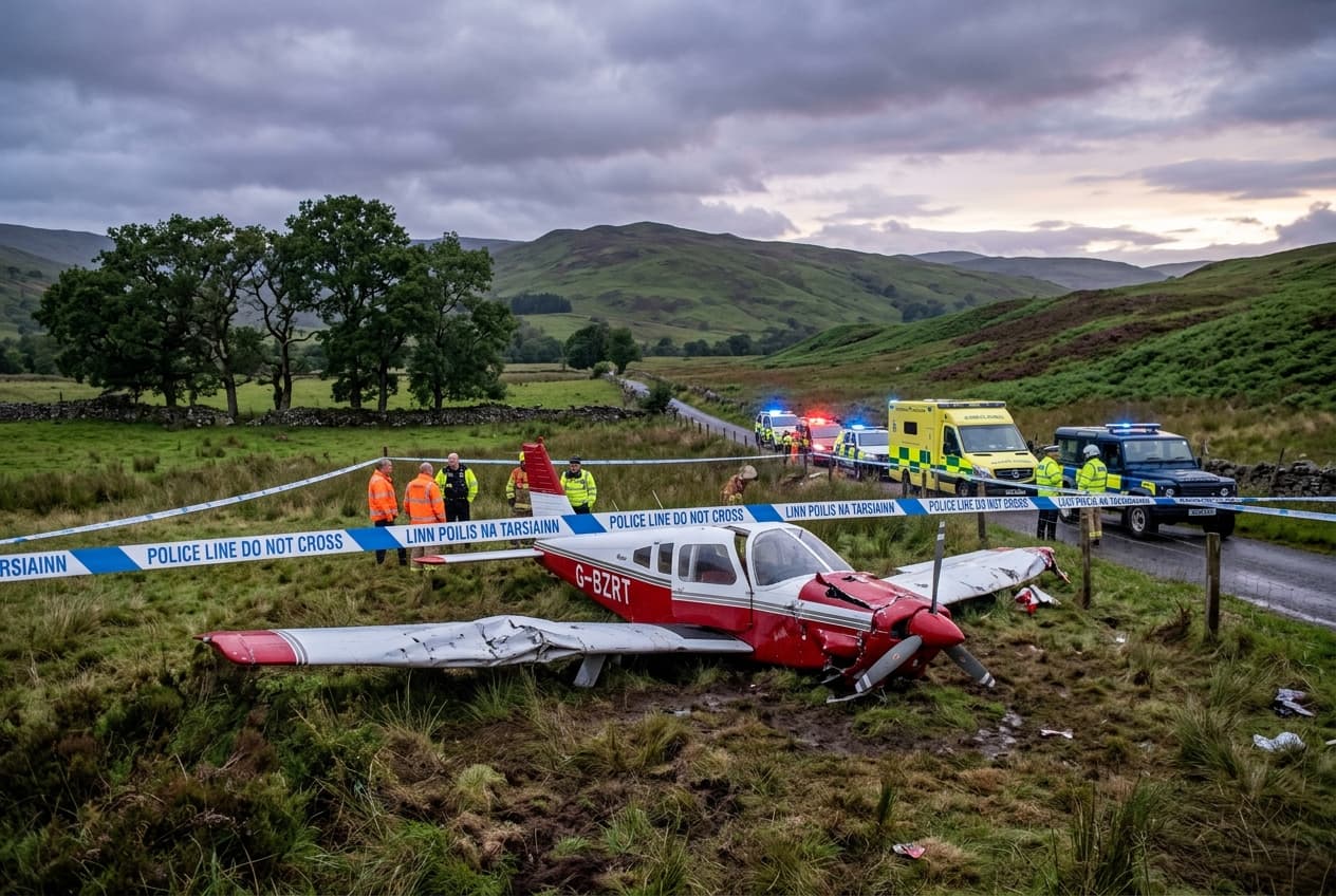 Deadly Crash in Stirling: Piper Tomahawk II Aircraft Crashes Near Drymen, Two Killed Instantly Deadly Crash in Stirling: Piper Tomahawk II Aircraft Crashes Near Drymen, Two Killed Instantly