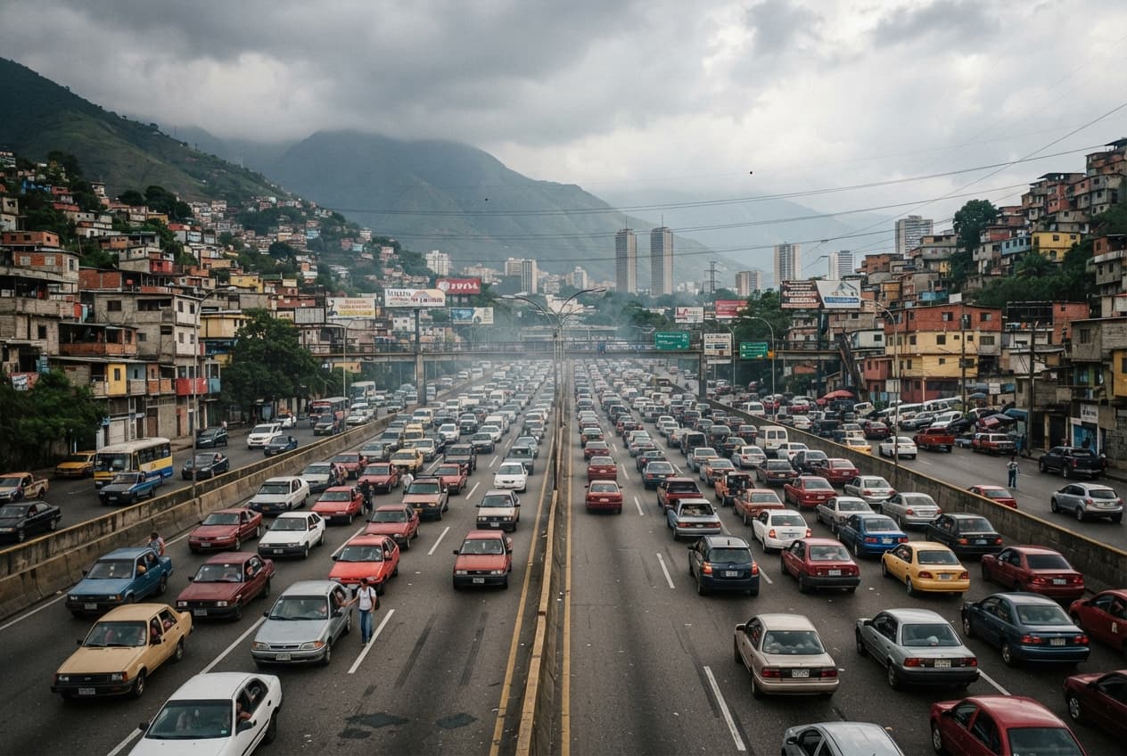 Expressway Collision Involving Multiple Vehicles in Caracas: Major Highway Arterial Blocked After Crash Today Expressway Collision Involving Multiple Vehicles in Caracas: Major Highway Arterial Blocked After Crash Today