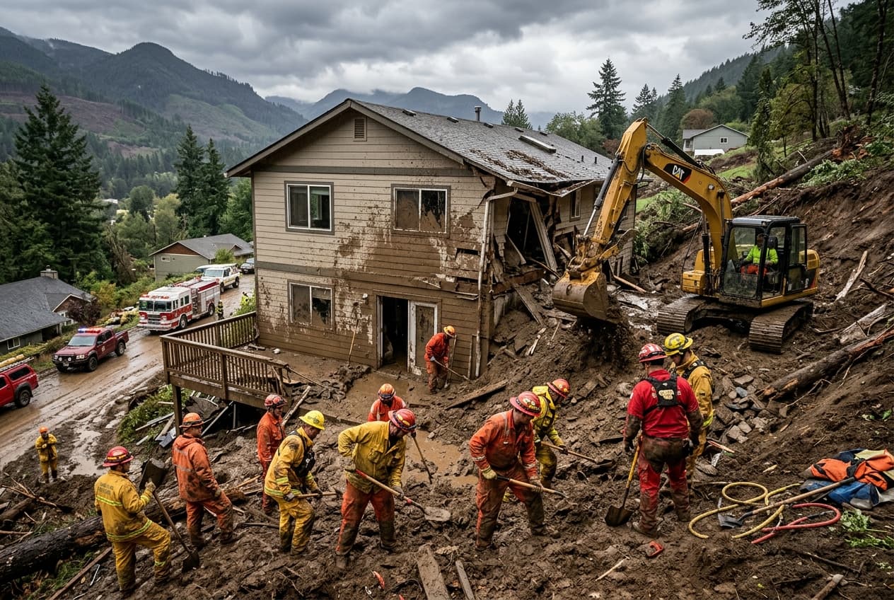 Residence Swept Away: Heavy Downpours Trigger Deadly Philippines Mudslide, Leaving Two Fatally Trapped Residence Swept Away: Heavy Downpours Trigger Deadly Philippines Mudslide, Leaving Two Fatally Trapped