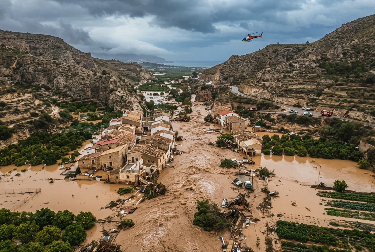 Flash Flood Disaster, Spain: Severe Eastern Storm Sweeps Away Vehicles and Leaves Five Dead Flash Flood Disaster, Spain: Severe Eastern Storm Sweeps Away Vehicles and Leaves Five Dead