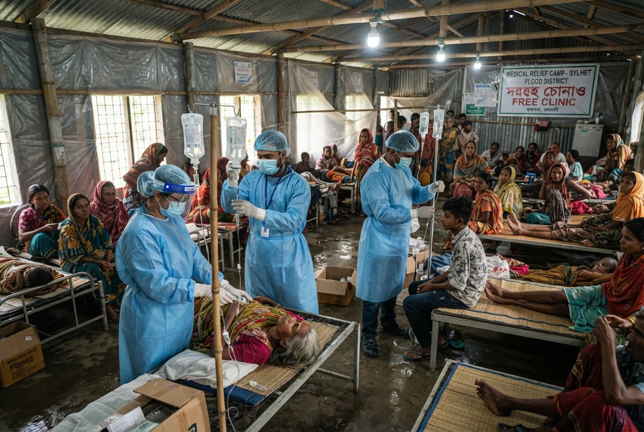 Sylhet Cholera Outbreak: Contaminated Water Supplies Spark Deadly Health Crisis After Recent Floods Endure Sylhet Cholera Outbreak: Contaminated Water Supplies Spark Deadly Health Crisis After Recent Floods Endure