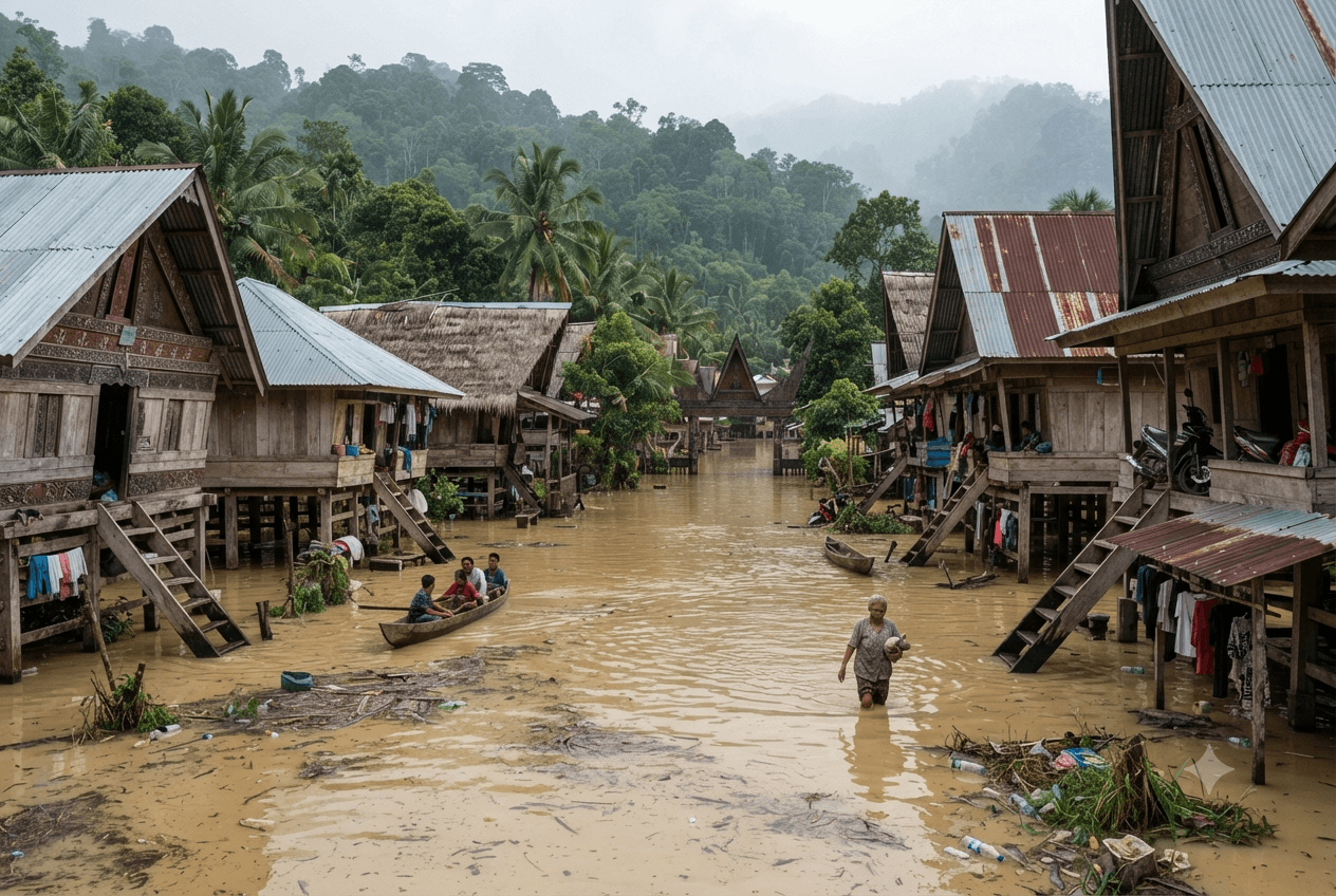 Flash Flood Disaster in North Sumatra: Two Lives Lost as Hundreds Flee Rising Waters Flash Flood Disaster in North Sumatra: Two Lives Lost as Hundreds Flee Rising Waters