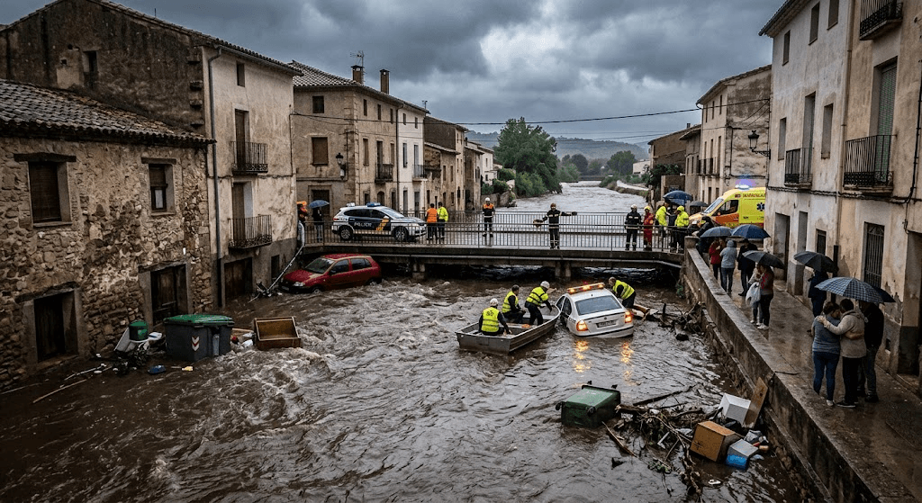 Flash Floods Strike Spain: 2 Dead, 2 Injured as Violent Storms Batter the Region Flash Floods Strike Spain: 2 Dead, 2 Injured as Violent Storms Batter the Region