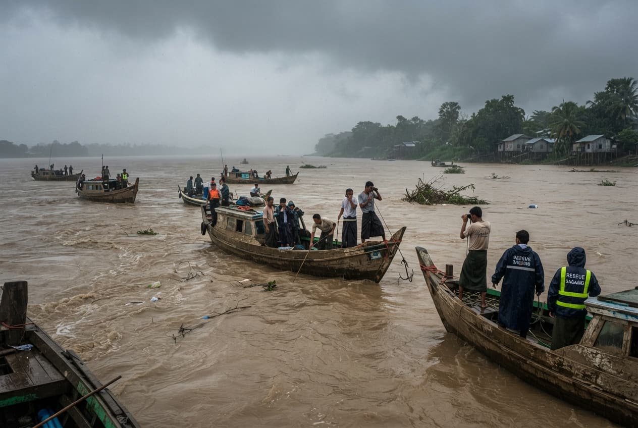 Wooden Passenger Boat Sinks in River: Rough Currents Result in Four Drownings Wooden Passenger Boat Sinks in River: Rough Currents Result in Four Drownings