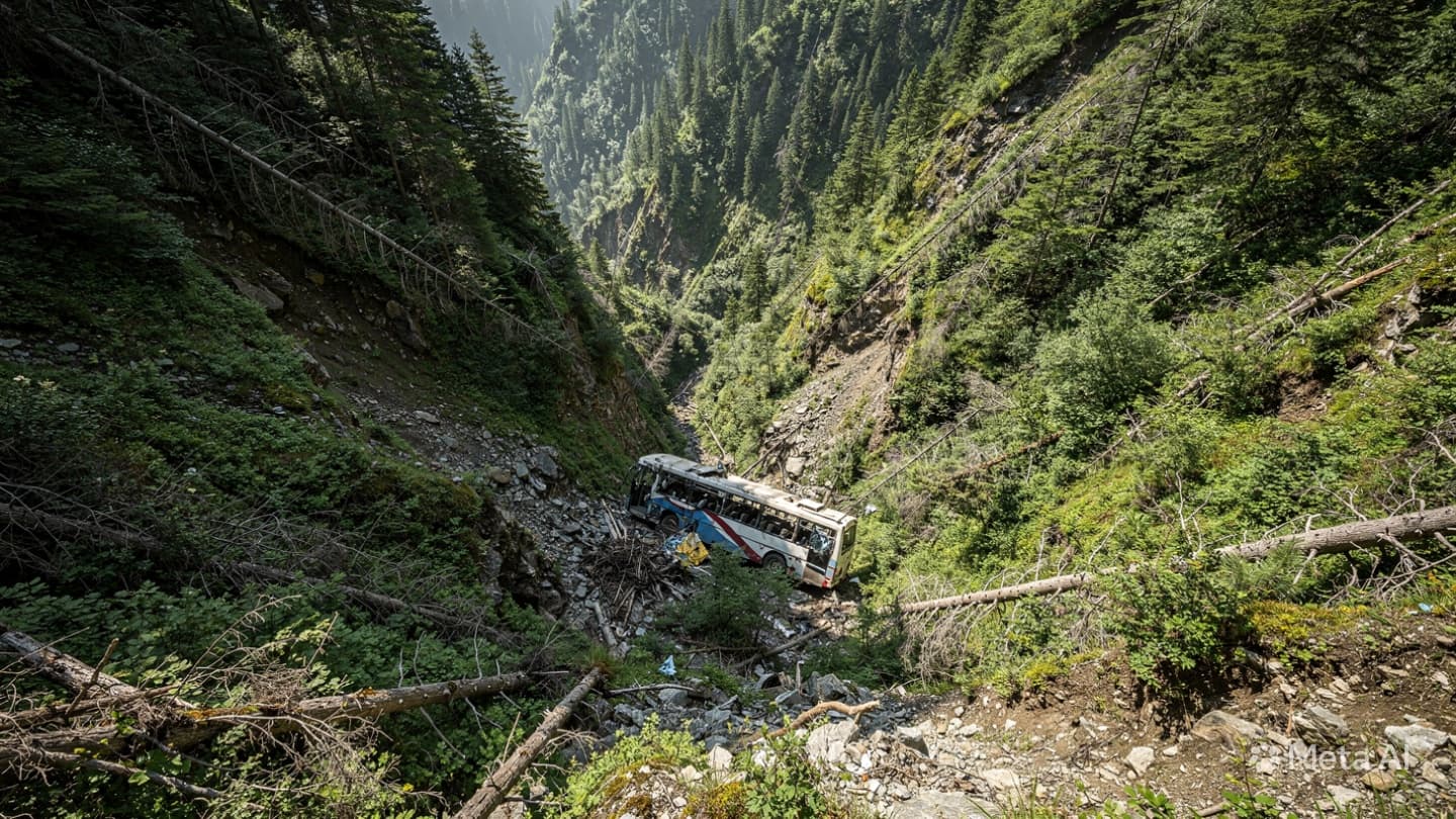 Oaxaca Bus Crash: Two Dead After Transit Vehicle Plunges Into Ravine In Southern Mexico Oaxaca Bus Crash: Two Dead After Transit Vehicle Plunges Into Ravine In Southern Mexico
