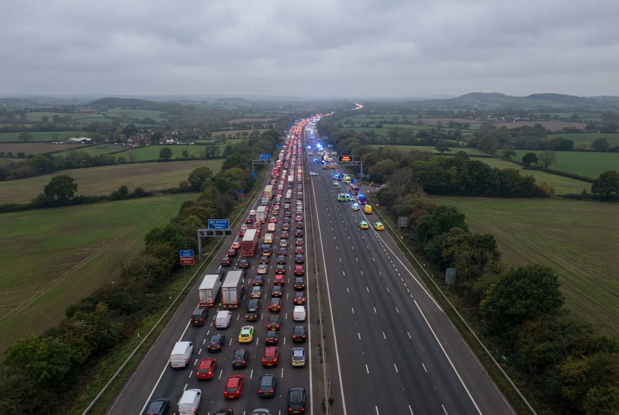 M1 Motorway Accident: Multi Vehicle Crash Involving HGV Causes Two Fatalities In Bedfordshire M1 Motorway Accident: Multi Vehicle Crash Involving HGV Causes Two Fatalities In Bedfordshire