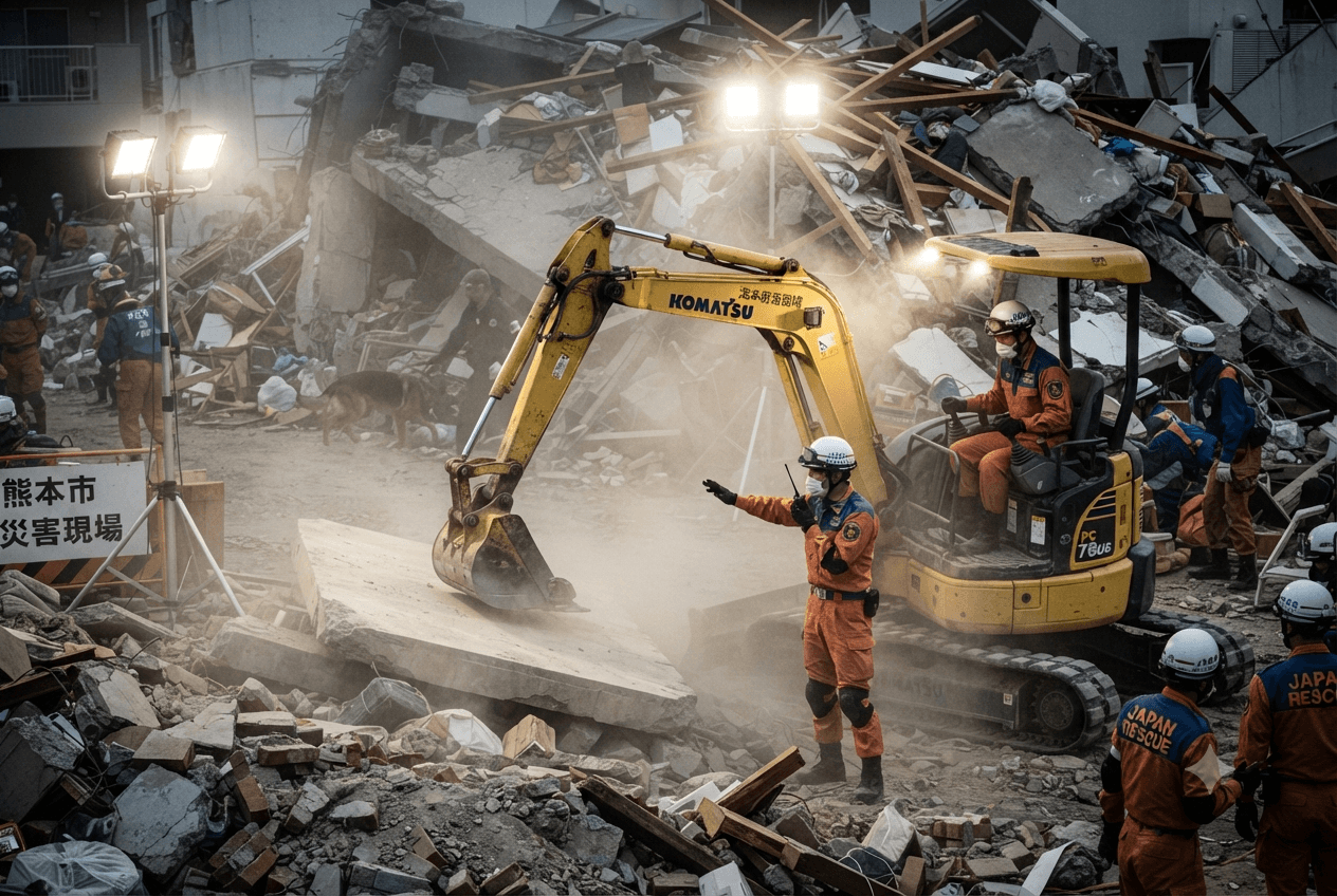 Quake Rescue Crisis: Hopes Faded for Trapped Survivors as Structural Instability Hampers Southern Japan Search Quake Rescue Crisis: Hopes Faded for Trapped Survivors as Structural Instability Hampers Southern Japan Search