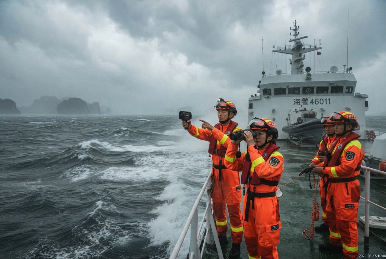 Fishing Boat Disaster, Tonkin Gulf: Wooden Vessel Sinks in Rough Open Waters, Leaving Six Fishermen Dead Fishing Boat Disaster, Tonkin Gulf: Wooden Vessel Sinks in Rough Open Waters, Leaving Six Fishermen Dead