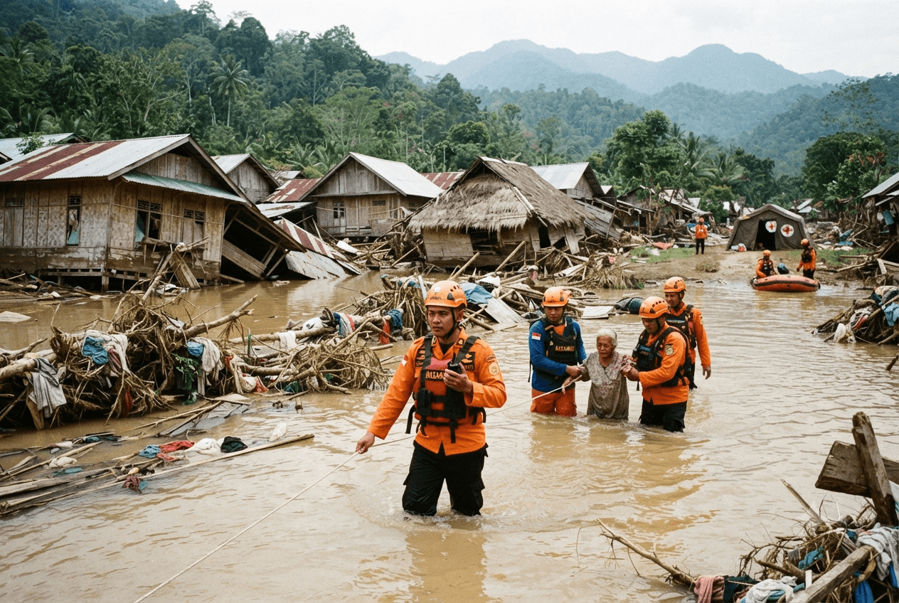 North Sumatra Tragedy: Four Dead After Massive Flash Flood Sweeps Through Residential Area Today North Sumatra Tragedy: Four Dead After Massive Flash Flood Sweeps Through Residential Area Today