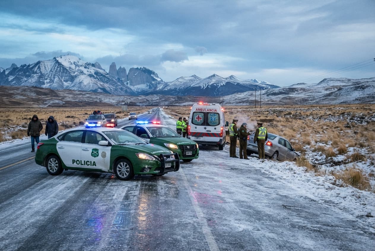 Chilean Transport Disaster: Four Dead After Passenger Van Skids and Flips on Ice Chilean Transport Disaster: Four Dead After Passenger Van Skids and Flips on Ice