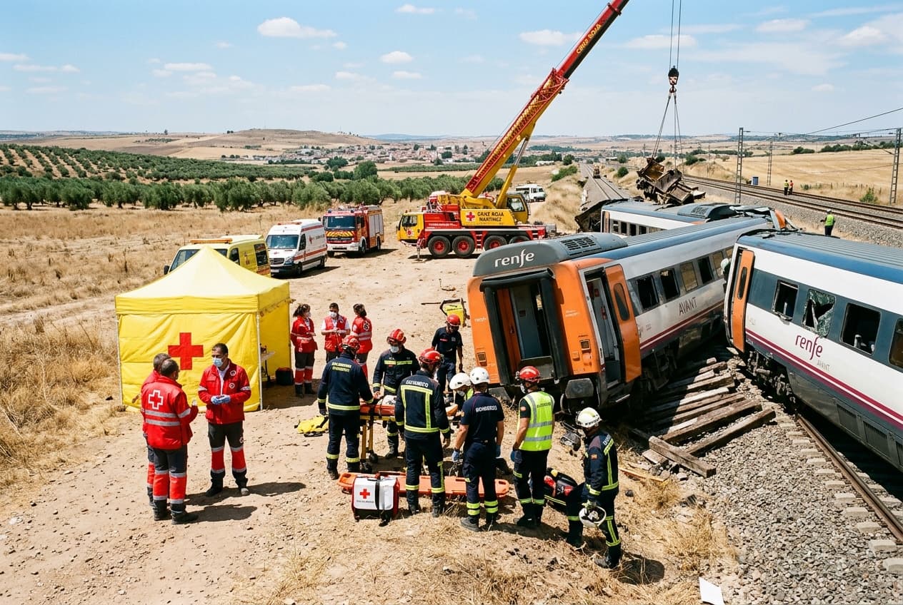 Spain Counts 69 Dead, Rescue Crews Cut Wreckage Near Toledo After High-Speed Collision Spain Counts 69 Dead, Rescue Crews Cut Wreckage Near Toledo After High-Speed Collision