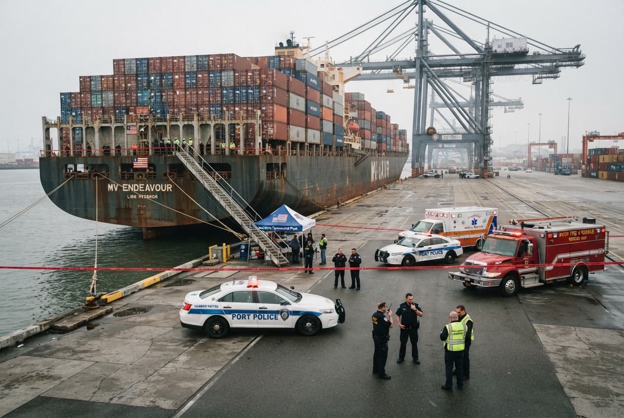 Port Worker Crushed to Death by Container Ship Crane Failure at Port of Rotterdam Port Worker Crushed to Death by Container Ship Crane Failure at Port of Rotterdam