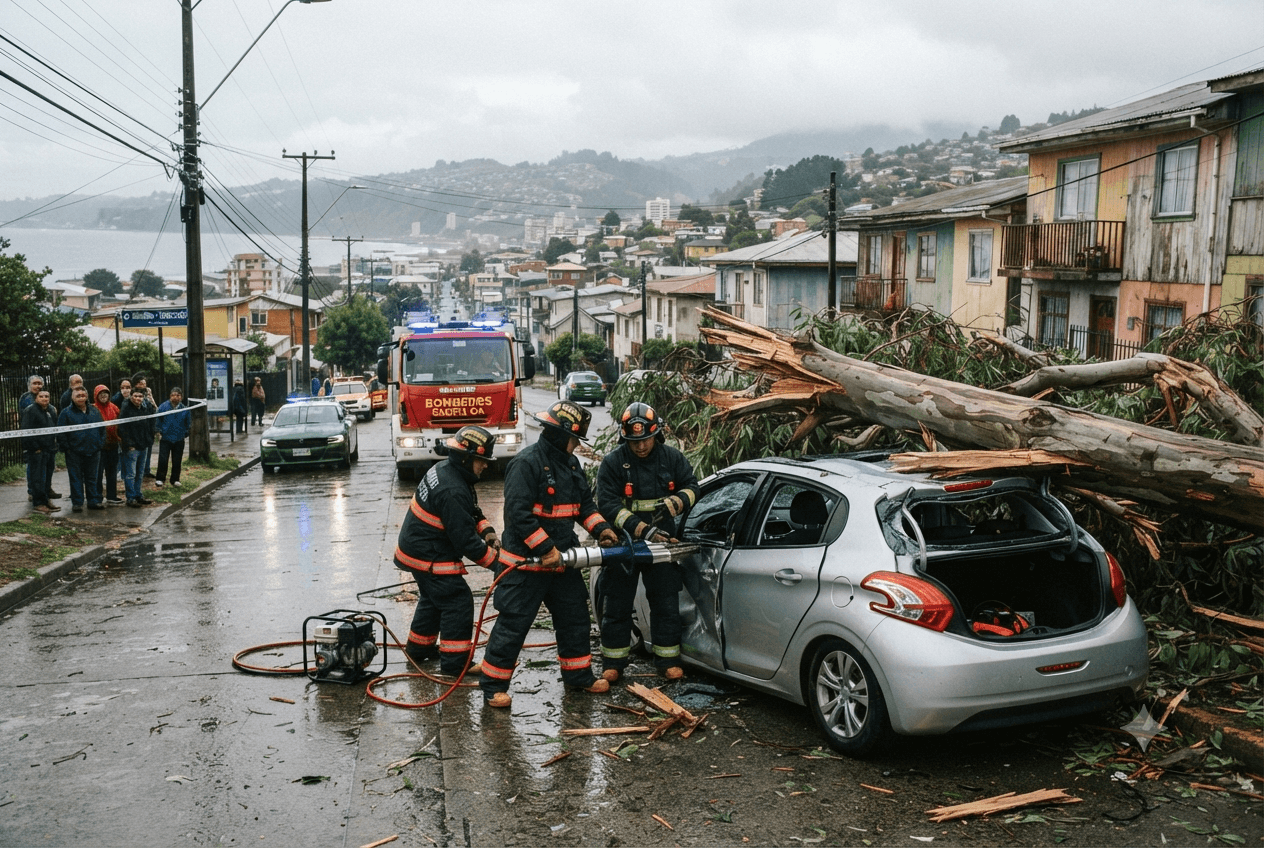 Severe Storms Topple Trees In Concepción 3 Dead Reported: Rescue Crews Clear Wrecked Vehicles Severe Storms Topple Trees In Concepción 3 Dead Reported: Rescue Crews Clear Wrecked Vehicles
