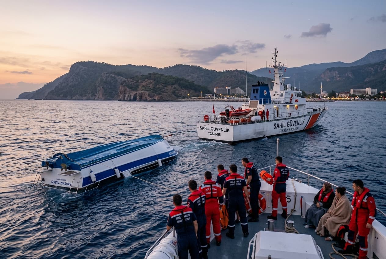 Capsized Speedboat Off Turkish Coast Kills Three Tourists, Leaves Several Injured, Emergency Response Underway Capsized Speedboat Off Turkish Coast Kills Three Tourists, Leaves Several Injured, Emergency Response Underway