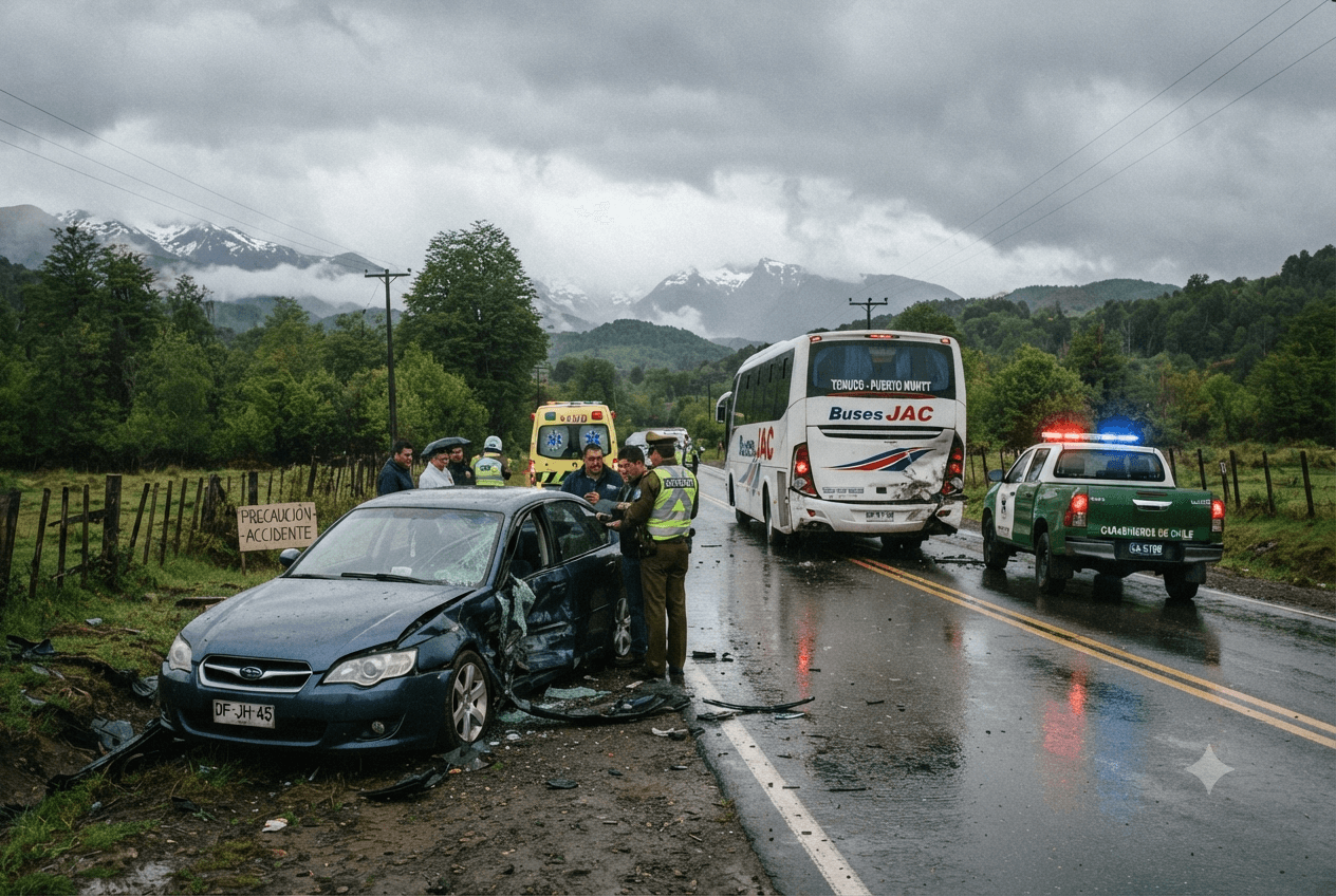 Southern Chile Crash: Head-On Collision on Rural Highway Leaves Three Dead Today Southern Chile Crash: Head-On Collision on Rural Highway Leaves Three Dead Today