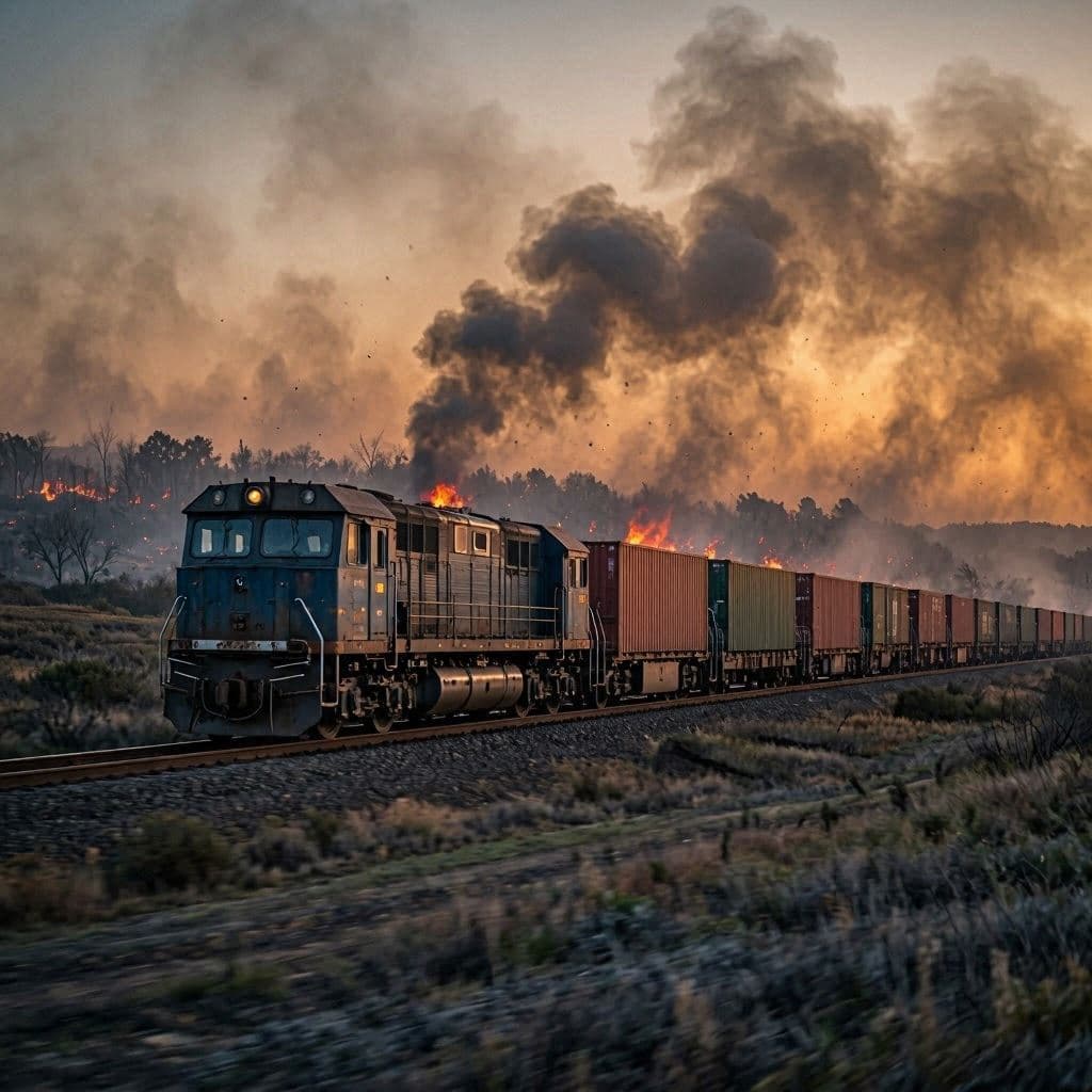 Flames on the Tracks: A Train’s Narrow Escape Flames on the Tracks: A Train’s Narrow Escape