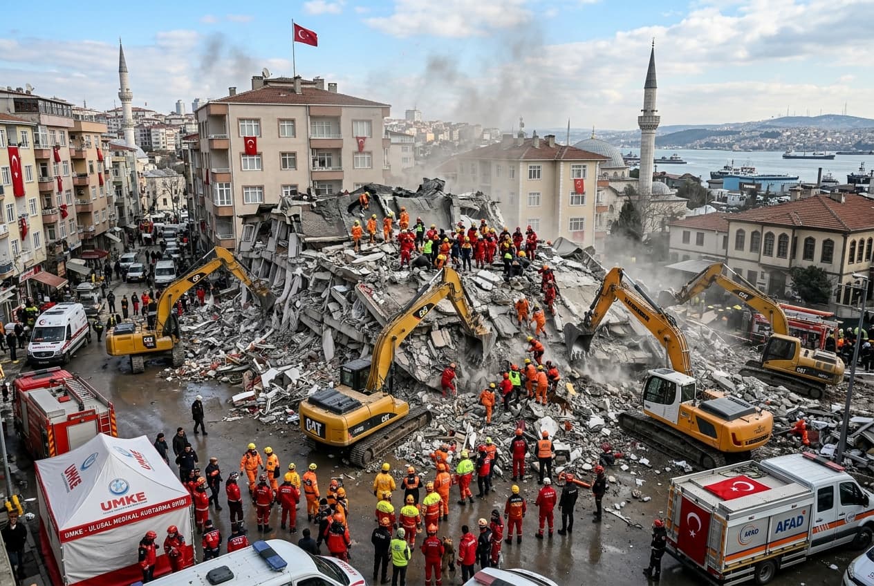 Istanbul Building Collapse, Four Workers Dead Under Rubble, Six Injured In Commercial Structure Failure Istanbul Building Collapse, Four Workers Dead Under Rubble, Six Injured In Commercial Structure Failure
